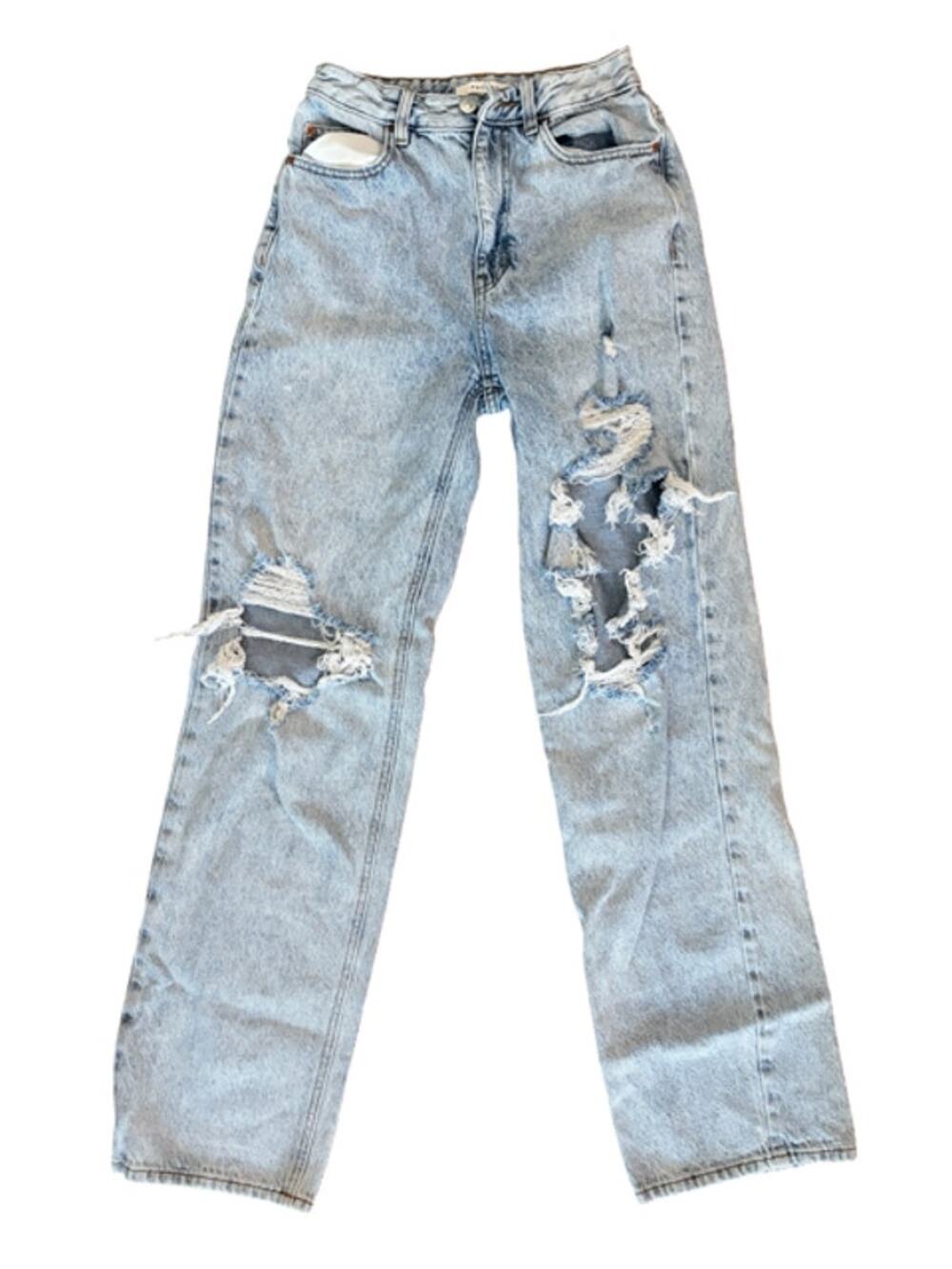 PacSun 90s Boyfriend Jeans Women's Size 26 Light Wash Distressed High Rise Denim